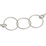 Three Circles Silver Chain Bracelet