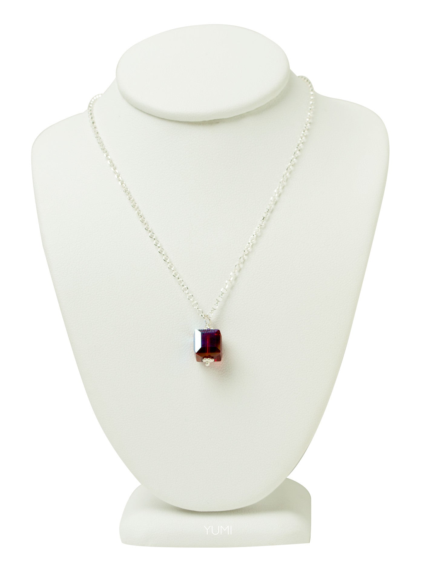 Swarovski crystal cube necklace sale