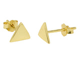 Tiny Gold Triangle Stud Earrings
