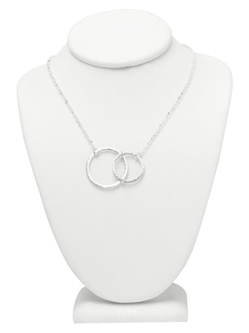 Silver Abstract Circle Necklace