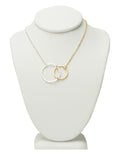 Gold/Silver Abstract Circle Necklace
