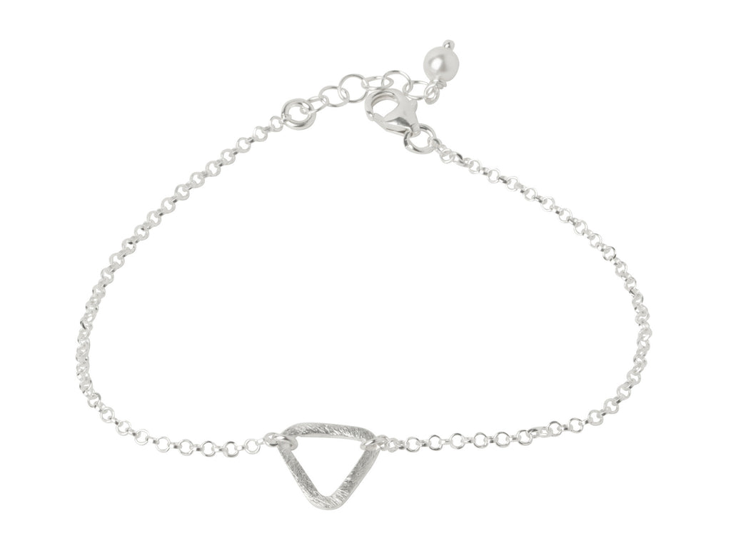 Tiny Silver Triangle Bracelet
