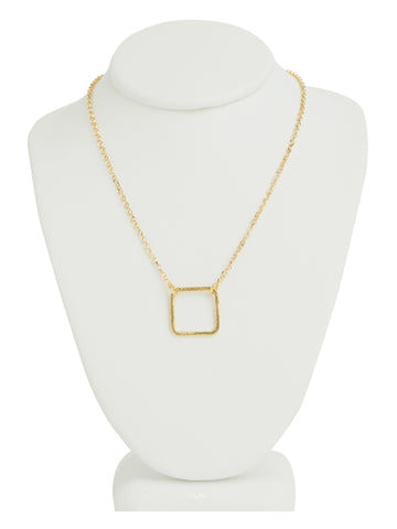 Small Gold Square Necklace