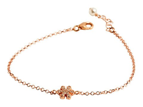 Rose Gold Snowflake CZ Bracelet