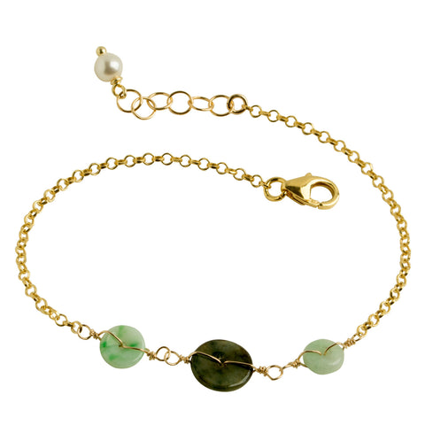 Good Fortune Jade Coin Bracelet