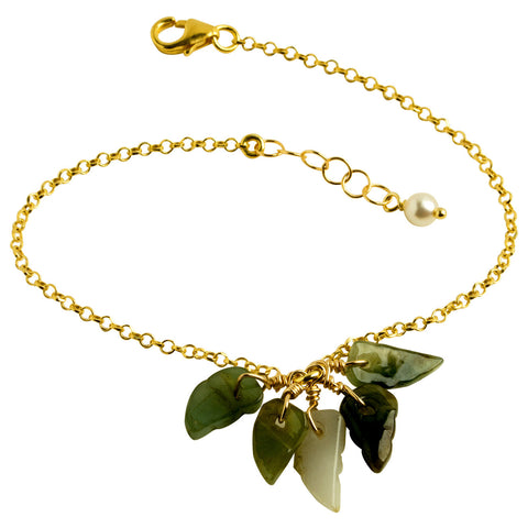 Jade Leaves Bracelet