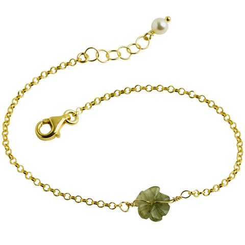 Jade Tiny Flower Bracelet