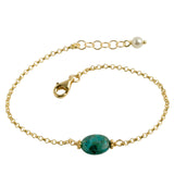 Turquoise Blue Stone Bracelet