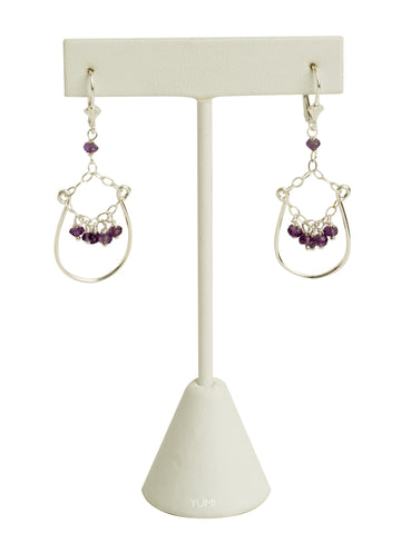 Amethyst Chandelier Wire Earrings