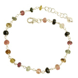 Watermelon Tourmaline Gemstone Bracelet