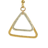 Silver + Gold Triangle Earrings