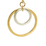 Silver + Gold Circle Earrings