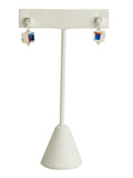 AB Clear Crystal Cube Earrings