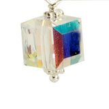 AB Clear Crystal Cube Earrings