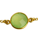 Peridot Green Bezel Bracelet