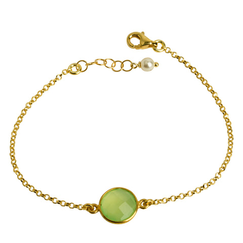 Peridot Green Bezel Bracelet