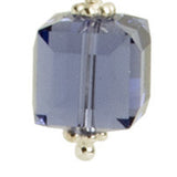 Tanzanite Purple Crystal Cube Earrings