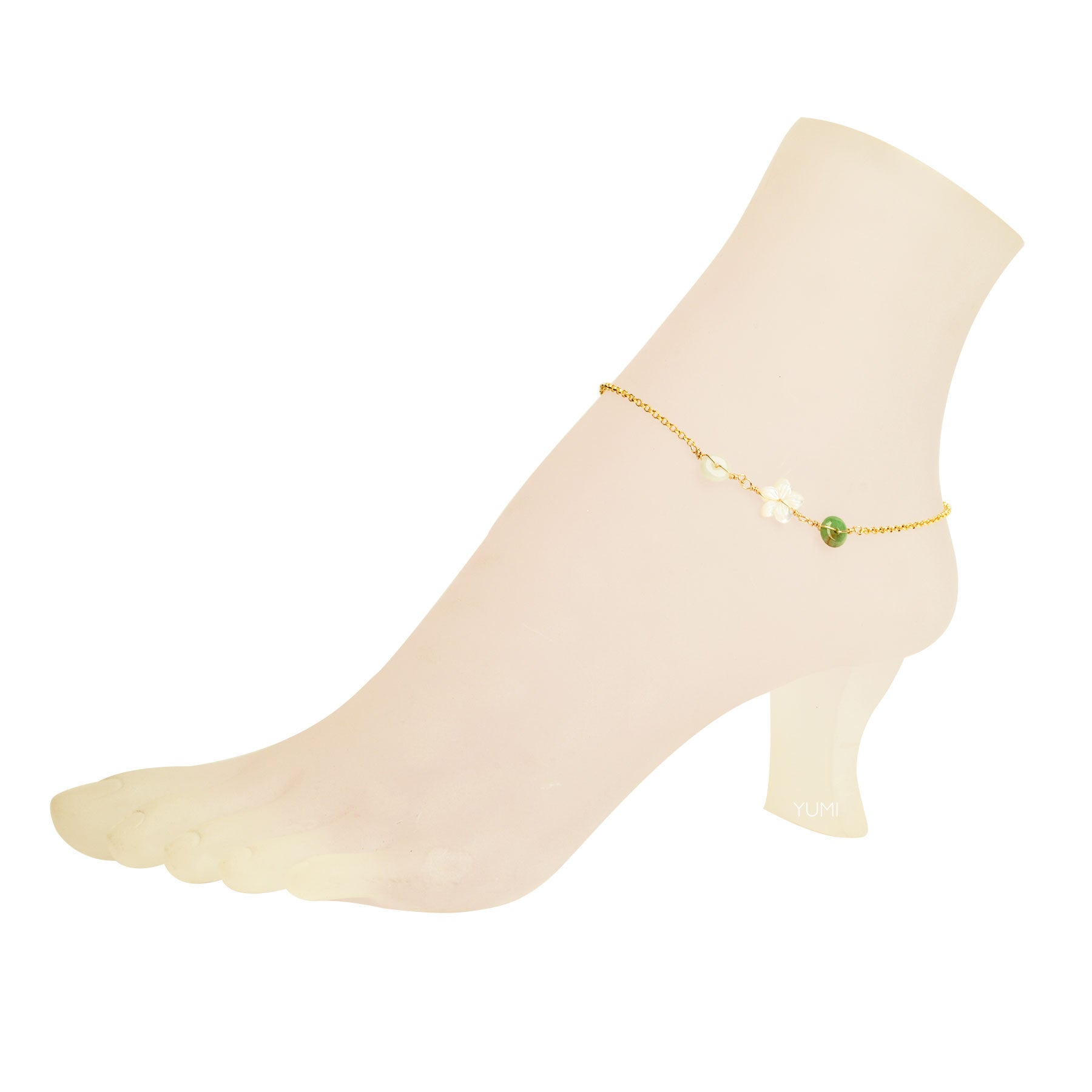 Happy Garden Jade Anklet – Yumi Jewelry Plants