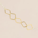 Mixed Metals Diamond Chain Anklet