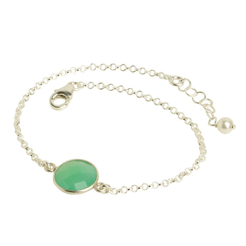 Green Quartz Bezel Bracelet