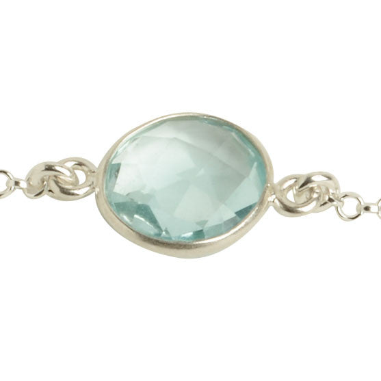 Blue Quartz Bezel Bracelet
