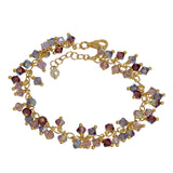 Purple Passion Crystal Charm Bracelet