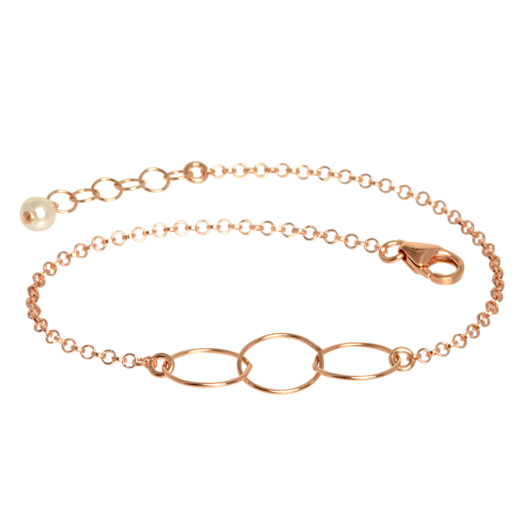 Rose Gold Triple Loop Bracelet