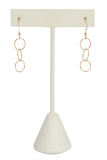 Rose Gold Triple Loop Earrings