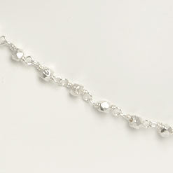 Sterling Silver Nugget Anklet