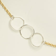 Triple Silver Circle Anklet