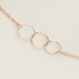 Rose Gold 3 Circle Anklet