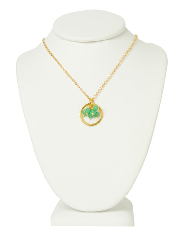 Chalcedony Gemstone Eternity Necklace