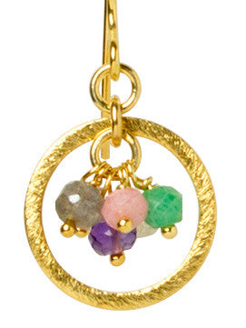 Bursting Color Gemstone Eternity Earrings