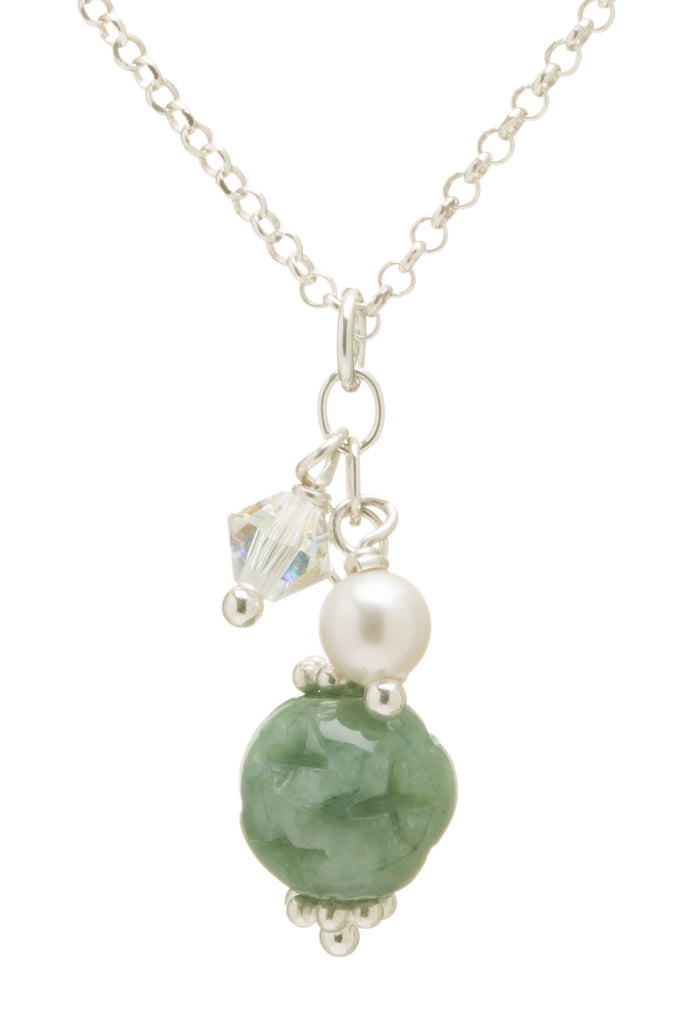 Filigree Jade Ball Necklace