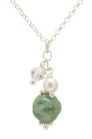 Filigree Jade Ball Necklace