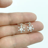 Twinkle Silver Snowflake Earrings
