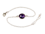 Amethyst Bezel Bracelet