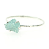 Raw Aquamarine Gemstone Ring