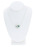 Blue and Yellow Wildflowers Necklace - BG9