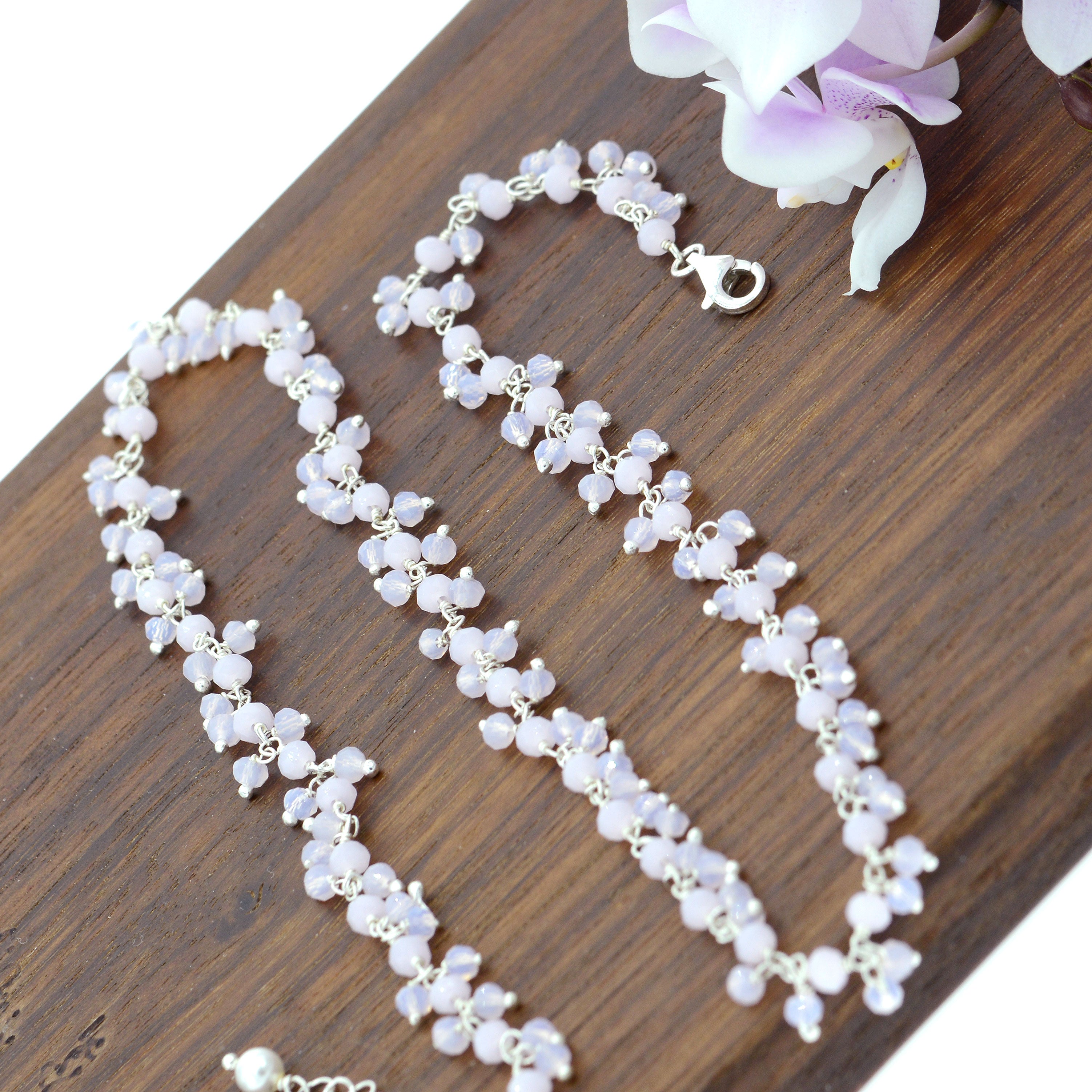 Rose Quartz Gemstone Charm Necklace