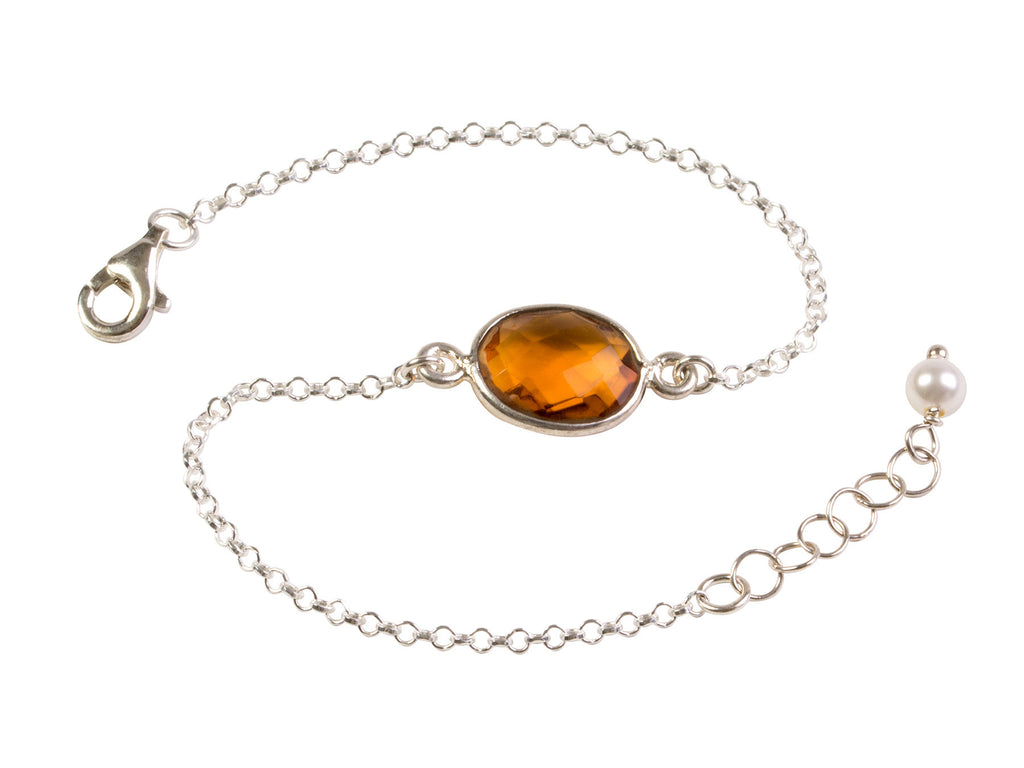 Citrine Bezel Bracelet