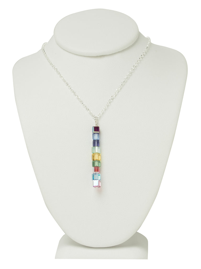 Crystal Logo Line Necklace