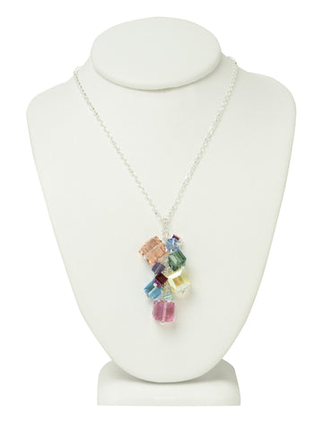 Colorful Crystal Charm Necklace