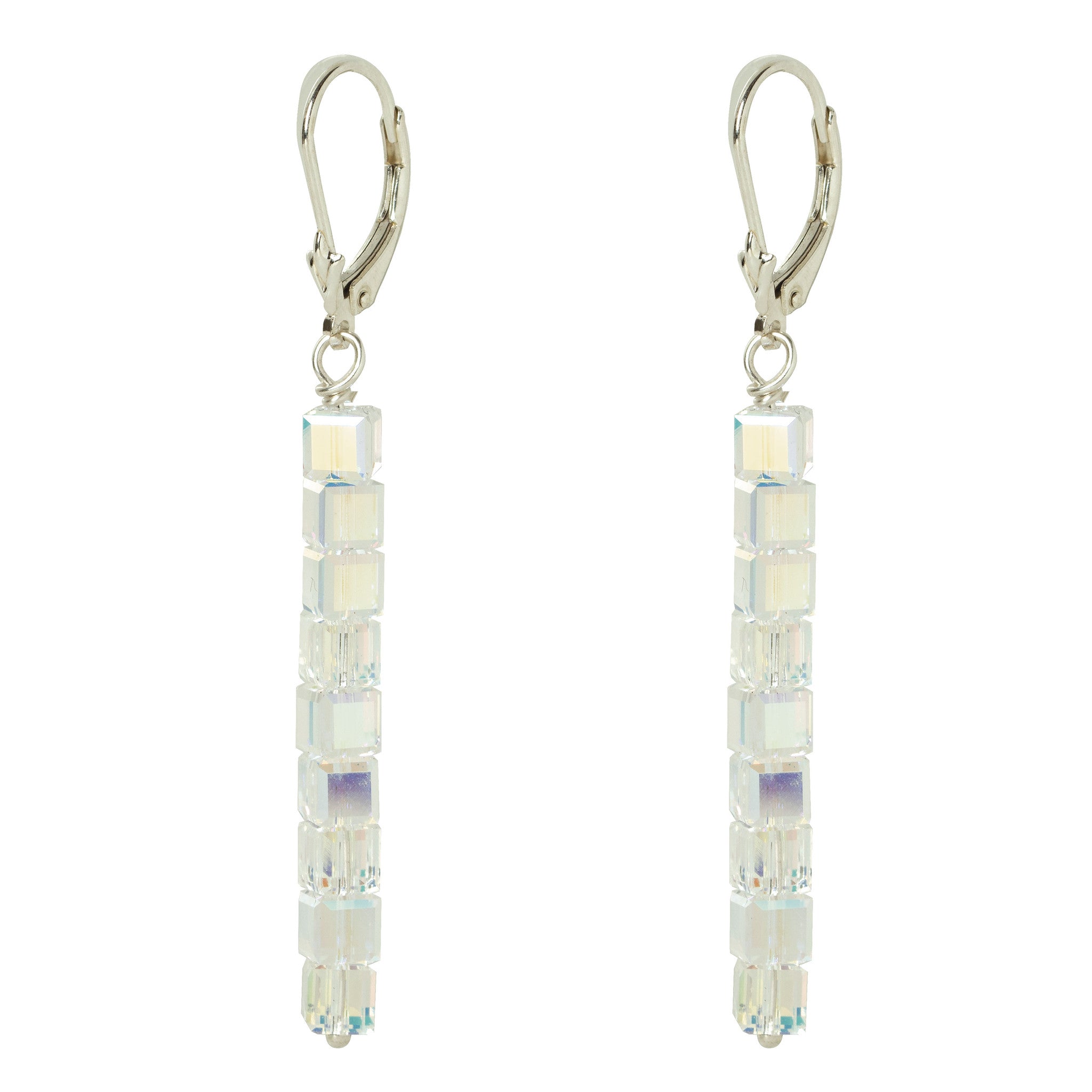 Gold Crystal Line Earrings