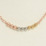 Tri-Colored Shimmer Bar Necklace