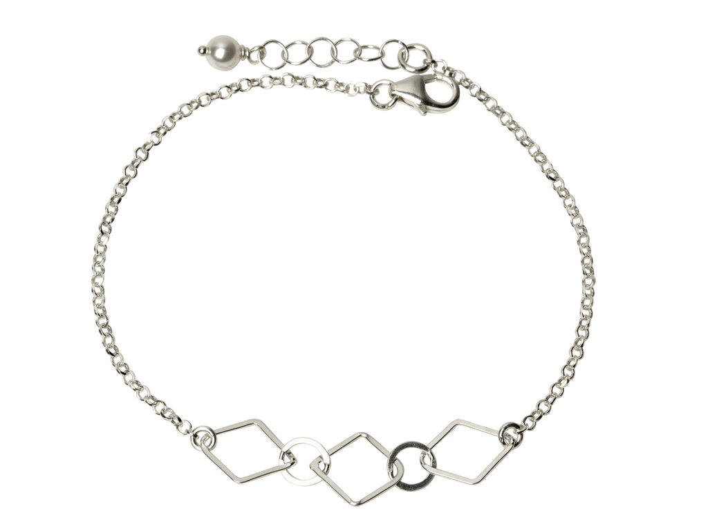 Silver Diamond Chain Bracelet