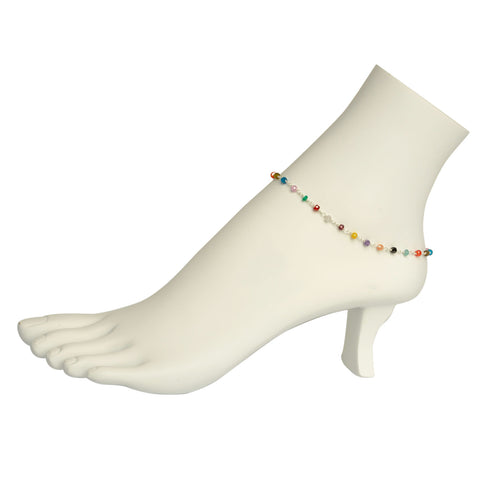 Multi-Gemstone Anklet