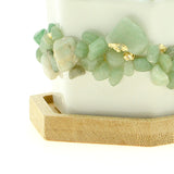 Green Prehnite Gemstone Planter + Air Plant