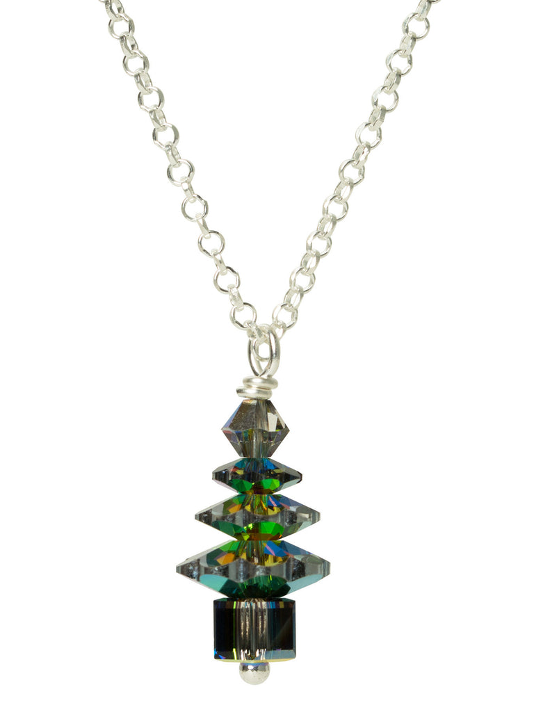 Evergreen Crystal Tree Necklace - SMALL