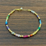 Rainbow Gemstone Nugget Bracelet